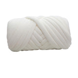 Maxbell 1kg Velvet Chunky Yarn Arm Knitting Rug Making Hand Knit Pet Bed Crocheting White