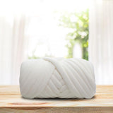 Maxbell 1kg Velvet Chunky Yarn Arm Knitting Rug Making Hand Knit Pet Bed Crocheting White