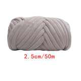 Maxbell 1kg Velvet Chunky Yarn Arm Knitting Rug Making Hand Knit Pet Bed Crocheting Light Gray