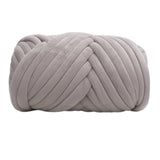 Maxbell 1kg Velvet Chunky Yarn Arm Knitting Rug Making Hand Knit Pet Bed Crocheting Light Gray
