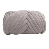 Maxbell 1kg Velvet Chunky Yarn Arm Knitting Rug Making Hand Knit Pet Bed Crocheting Light Gray