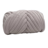Maxbell 1kg Velvet Chunky Yarn Arm Knitting Rug Making Hand Knit Pet Bed Crocheting Light Gray