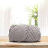 Maxbell 1kg Velvet Chunky Yarn Arm Knitting Rug Making Hand Knit Pet Bed Crocheting Light Gray