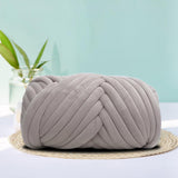 Maxbell 1kg Velvet Chunky Yarn Arm Knitting Rug Making Hand Knit Pet Bed Crocheting Light Gray