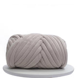 Maxbell 1kg Velvet Chunky Yarn Arm Knitting Rug Making Hand Knit Pet Bed Crocheting Light Gray