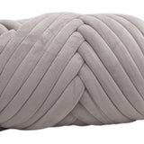 Maxbell 1kg Velvet Chunky Yarn Arm Knitting Rug Making Hand Knit Pet Bed Crocheting Light Gray