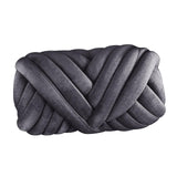 Maxbell 1kg Velvet Chunky Yarn Arm Knitting Rug Making Hand Knit Pet Bed Crocheting Deep Gray