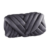 Maxbell 1kg Velvet Chunky Yarn Arm Knitting Rug Making Hand Knit Pet Bed Crocheting Deep Gray