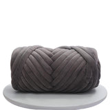 Maxbell 1kg Velvet Chunky Yarn Arm Knitting Rug Making Hand Knit Pet Bed Crocheting Deep Gray