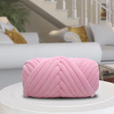 Maxbell 1kg Velvet Chunky Yarn Arm Knitting Rug Making Hand Knit Pet Bed Crocheting Pink