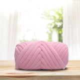Maxbell 1kg Velvet Chunky Yarn Arm Knitting Rug Making Hand Knit Pet Bed Crocheting Pink