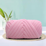 Maxbell 1kg Velvet Chunky Yarn Arm Knitting Rug Making Hand Knit Pet Bed Crocheting Pink
