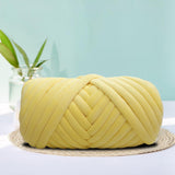 Maxbell 1kg Velvet Chunky Yarn Arm Knitting Rug Making Hand Knit Pet Bed Crocheting Yellow