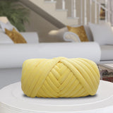 Maxbell 1kg Velvet Chunky Yarn Arm Knitting Rug Making Hand Knit Pet Bed Crocheting Yellow