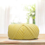 Maxbell 1kg Velvet Chunky Yarn Arm Knitting Rug Making Hand Knit Pet Bed Crocheting Yellow