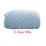 Maxbell 1kg Velvet Chunky Yarn Arm Knitting Rug Making Hand Knit Pet Bed Crocheting Light Blue