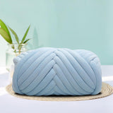 Maxbell 1kg Velvet Chunky Yarn Arm Knitting Rug Making Hand Knit Pet Bed Crocheting Light Blue