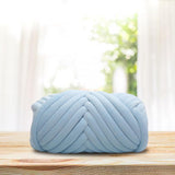 Maxbell 1kg Velvet Chunky Yarn Arm Knitting Rug Making Hand Knit Pet Bed Crocheting Light Blue