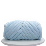 Maxbell 1kg Velvet Chunky Yarn Arm Knitting Rug Making Hand Knit Pet Bed Crocheting Light Blue