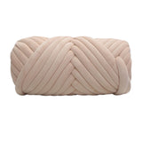 Maxbell 1kg Velvet Chunky Yarn Arm Knitting Rug Making Hand Knit Pet Bed Crocheting Beige