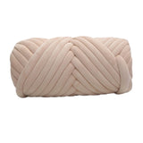 Maxbell 1kg Velvet Chunky Yarn Arm Knitting Rug Making Hand Knit Pet Bed Crocheting Beige