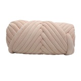 Maxbell 1kg Velvet Chunky Yarn Arm Knitting Rug Making Hand Knit Pet Bed Crocheting Beige