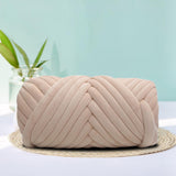Maxbell 1kg Velvet Chunky Yarn Arm Knitting Rug Making Hand Knit Pet Bed Crocheting Beige