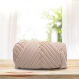 Maxbell 1kg Velvet Chunky Yarn Arm Knitting Rug Making Hand Knit Pet Bed Crocheting Beige