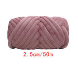 Maxbell 1kg Velvet Chunky Yarn Arm Knitting Rug Making Hand Knit Pet Bed Crocheting Bean paste