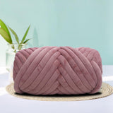 Maxbell 1kg Velvet Chunky Yarn Arm Knitting Rug Making Hand Knit Pet Bed Crocheting Bean paste