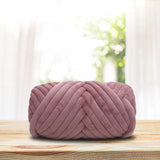 Maxbell 1kg Velvet Chunky Yarn Arm Knitting Rug Making Hand Knit Pet Bed Crocheting Bean paste