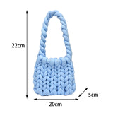 Maxbell Chunky Yarn Household Durable for Blanket DIY Tote Making Cushion Crocheting blue
