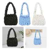 Maxbell Chunky Yarn Household Durable for Blanket DIY Tote Making Cushion Crocheting blue