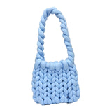 Maxbell Chunky Yarn Household Durable for Blanket DIY Tote Making Cushion Crocheting blue