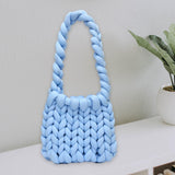 Maxbell Chunky Yarn Household Durable for Blanket DIY Tote Making Cushion Crocheting blue