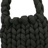 Maxbell Chunky Yarn Household Durable for Blanket DIY Tote Making Cushion Crocheting black