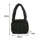 Maxbell Chunky Yarn Household Durable for Blanket DIY Tote Making Cushion Crocheting black