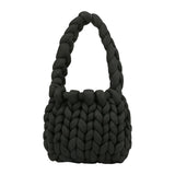 Maxbell Chunky Yarn Household Durable for Blanket DIY Tote Making Cushion Crocheting black