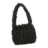 Maxbell Chunky Yarn Household Durable for Blanket DIY Tote Making Cushion Crocheting black