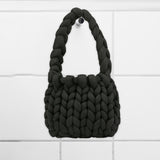 Maxbell Chunky Yarn Household Durable for Blanket DIY Tote Making Cushion Crocheting black