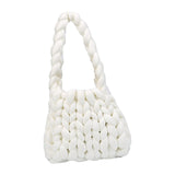 Maxbell Chunky Yarn Household Durable for Blanket DIY Tote Making Cushion Crocheting white