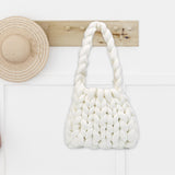Maxbell Chunky Yarn Household Durable for Blanket DIY Tote Making Cushion Crocheting white