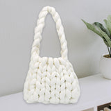 Maxbell Chunky Yarn Household Durable for Blanket DIY Tote Making Cushion Crocheting white