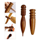Maxbell Leather Edge Burnisher Wood Polisher Stick for Leather Projects Accessories 18cm