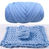 Maxbell Giant Knitting Yarns Shawl Weave Accessories Hats Handcraft Chunky Arm Light Blue