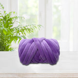 Maxbell Chunky Yarn Durable Comfortable for Crocheting Hand Knitting Weaving Violet