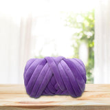 Maxbell Chunky Yarn Durable Comfortable for Crocheting Hand Knitting Weaving Violet