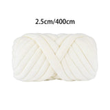 Maxbell Chunky Yarn Durable Comfortable for Crocheting Hand Knitting Weaving White