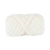 Maxbell Chunky Yarn Durable Comfortable for Crocheting Hand Knitting Weaving White