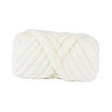 Maxbell Chunky Yarn Durable Comfortable for Crocheting Hand Knitting Weaving White